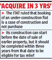 MCHI Thane | Booking a Flat Being Built also Earns Tax Relief On Earlier Sale
